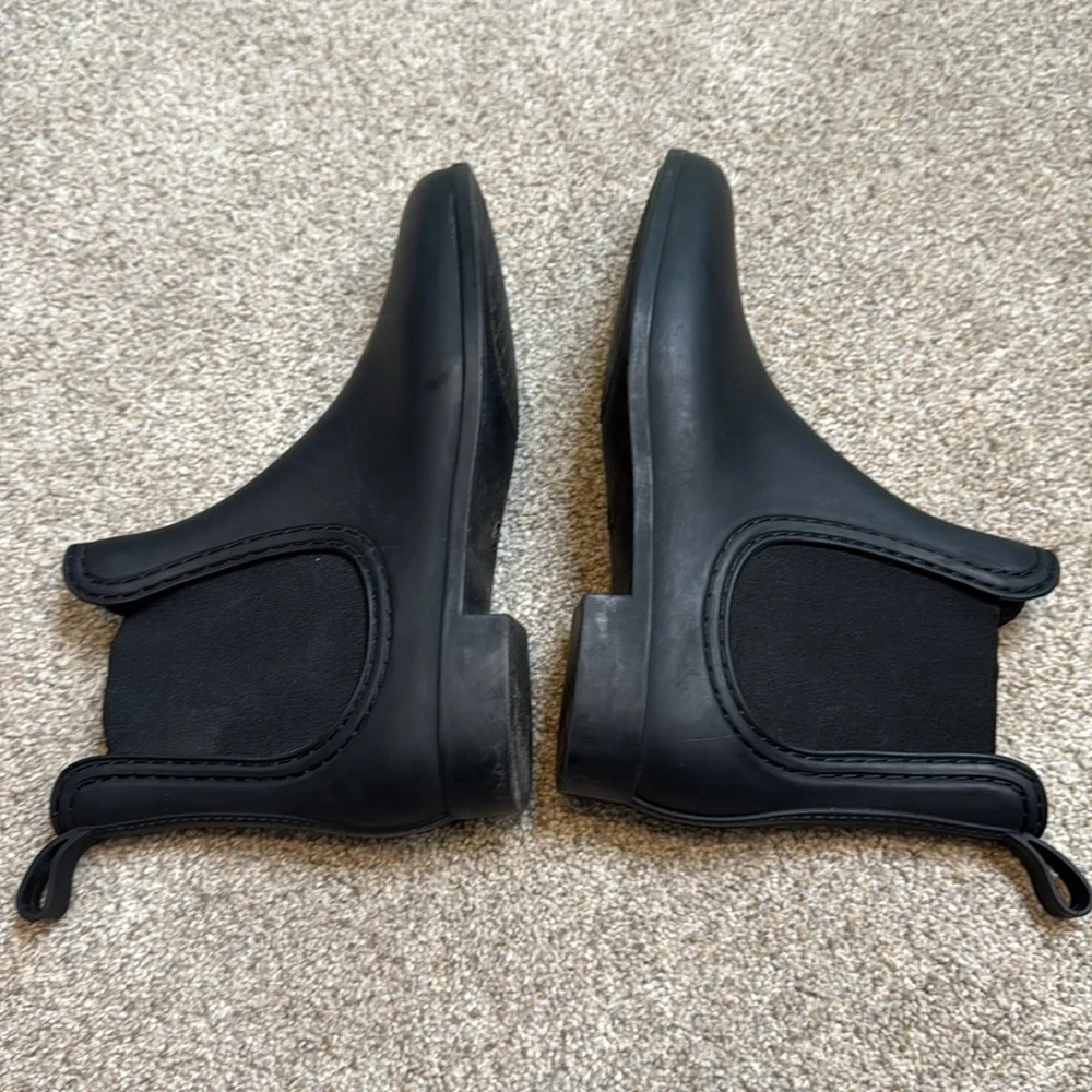 Jeffrey Campbell Forecast Waterproof Chelsea Rain Boots Black Size 8